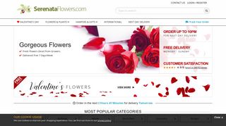 Serenata Flowers: Send Flowers Online in UK | Free Delivery - Serenata Flowers Portal Page