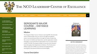 
                            8. Sergeants Major Course – Distance Learning | - The NCOL CoE - Cgsc Blackboard Private Portal