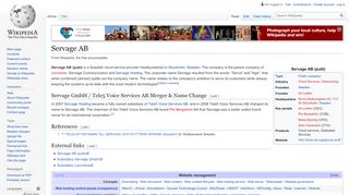 
                            8. Servage AB - Wikipedia - Levonline Portal