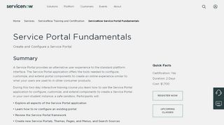 
                            2. Service Portal Fundamentals - ServiceNow - Learning Portal Servicenow