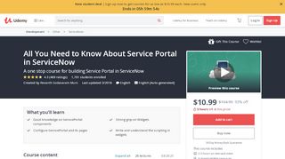
                            4. Service Portal in ServiceNow - Kingston | Udemy - U Service Portal