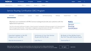
                            4. Service Routing Certification (SRC) Program | Nokia Networks - Nokia Student Portal