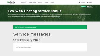 
                            4. Service Status - Eco Web Hosting - Be kind to your websites