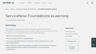 
                            3. ServiceNow Foundations eLearning - Learning Portal Servicenow