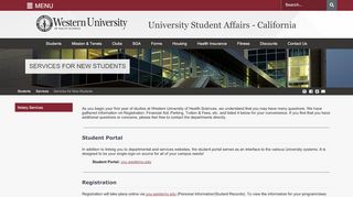 
                            5. Services for New Students | University Student Affairs ... - Mail Westernu Edu Portal