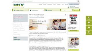 
                            4. Services im Überblick - DKV - Mydkv Portal