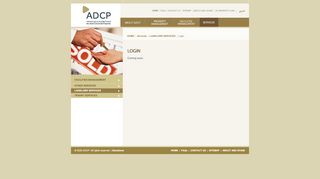 
                            3. Services : Login - ADCP - Adcp Portal