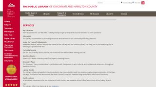 Services - The Public Library of Cincinnati and Hamilton County - Cincinnati Library Portal
