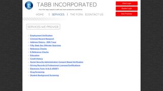 
                            4. Services We Provide - TABB INC. - Tabb Inc Student Portal