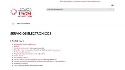
                            8. Servicios electrónicos Universidad Ana G. Méndez ...