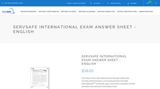 
                            6. ServSafe International Exam Answer Sheet - Servsafe International Login