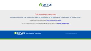 
                            8. Servus Credit Union - Online banking has moved - Servus Credit Union Portal To Online Banking