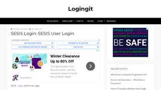 
SESIS Login: SESIS User Login - Logingit
