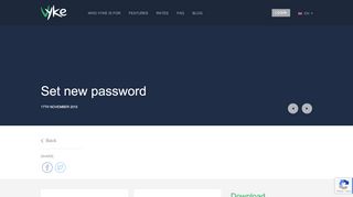 
                            2. Set up a new Vyke password to log in to your account | Vyke - Vyke Portal