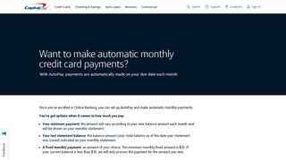 
                            8. Set Up AutoPay | Support Center - Capital One - Pay Weekly Card Portal