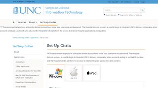 
                            2. Set Up Citrix | School of Medicine IT - UNC School of Medicine - Unch Citrix Portal