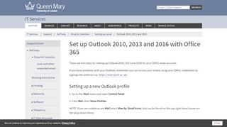 
                            7. Set up Outlook 2010, 2013 and 2016 with Office 365 - IT ... - Qmul Email Sign In