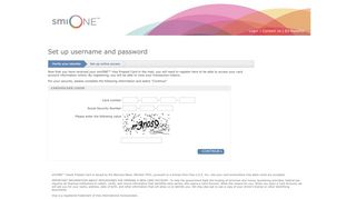 
                            4. Set up your username and password - smiONE - Platinum Smione Card Portal