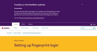 
                            2. Setting up fingerprint login | NatWest - Natwest Fingerprint Portal Not Available