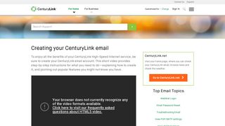 
                            7. Setting up your CenturyLink email | CenturyLink