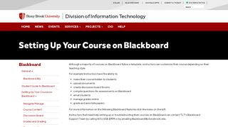
                            4. Setting Up Your Course on Blackboard | Division of ... - Stony Brook University Blackboard Portal