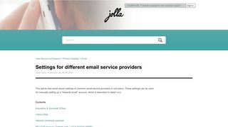 
                            5. Settings for different email service providers – Jolla Service ... - Wippies Webmail Sign In