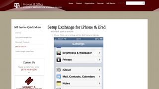 
                            1. Setup Exchange for iPhone & iPad - Provost IT Office - Tamu Exchange Email Portal