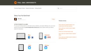
                            6. Setup Your Full Sail Email – Technical Support Center - Full Sail Outlook Login