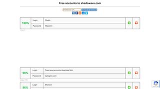 
                            2. shadowave.com - free accounts, logins and passwords - Shadowave Portal