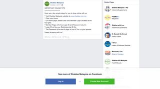 Shaklee Malaysia - Facebook - Shaklee Member Portal Malaysia