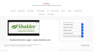 Shaklee Member Login – www.shaklee.com - teckmill - Shaklee Member Portal Malaysia