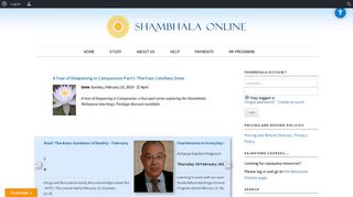 
                            2. Shambhala Online - Shambhala Online Portal