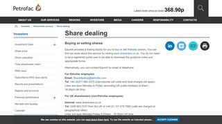 
                            3. Share dealing | Shareholder services | Investors | Petrofac - Petrofac Shares Portal