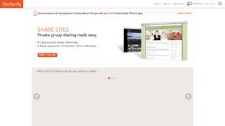 
                            2. Share Sites | Welcome - Shutterfly - Shutterfly Share Site Portal