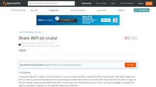 
Share WiFi on cruise - Spiceworks Community
