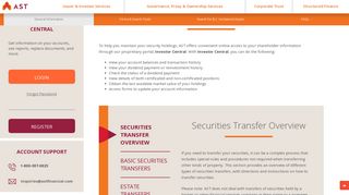 Shareholder & Investor Login - Manage My Shareholder ... - AST - Canadian Shareowner Portal
