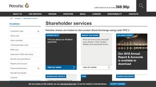 
                            4. Shareholder services | Investors | Petrofac - Petrofac Shares Portal