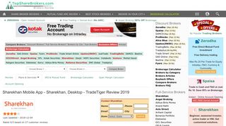 
                            8. Sharekhan Mobile App, Desktop TradeTiger,Review 2020 - Sharekhan Trade Tiger Portal Software
