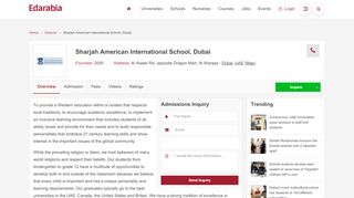 
                            4. Sharjah American International School, Dubai (Reviews) Dubai, UAE - Sais Dubai School Portal