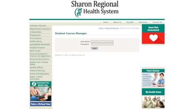
                            10. Sharon Regional Health System Student Course Manager