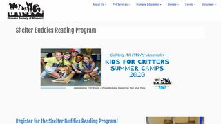 
                            5. Shelter Buddies Reading Program - Humane Society of Missouri - Shelter Buddy Please Portal