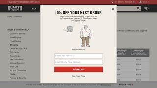 
                            6. Shipping | Duluth Trading Company - Duluth Trading Portal