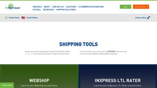 
                            4. Shipping Tools - InXpress US Shipping and Logistics - Webship Login
