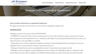 
                            6. Shopper Agreement | JM Ridgway - Jm Ridgway Shopper Login