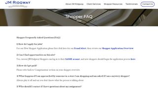 
                            4. Shopper FAQ | JM Ridgway - Jm Ridgway Shopper Login