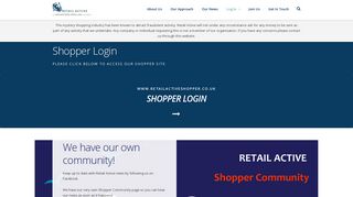 
                            7. Shopper Login - Retail Active - Retail Mystery Shopping Portal