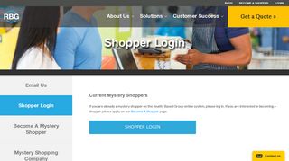 
                            5. Shopper Login | The Premier Mystery Shopping Company The ... - Reality Based Mystery Shopping Portal