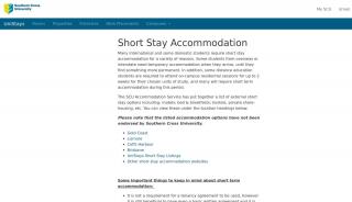 
                            7. Short Stay Accommodation - UniStays - Southern Cross University - Scu Village Portal