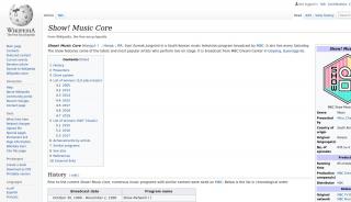 
                            6. Show! Music Core - Wikipedia - Music Core Portal
