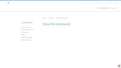 
                            7. Show My Homework - Horbury Academy